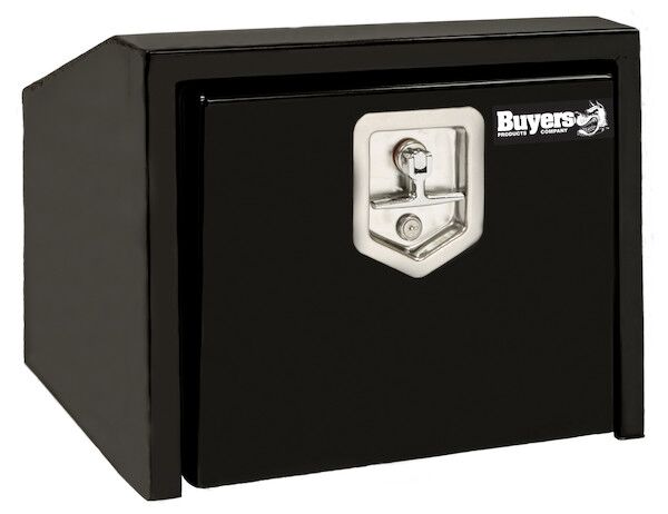 14/10.5x12x18 Inch Black Steel Underbody Truck Box With Slanted Back