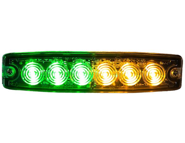 Ultra Thin 5" Green/Amber LED Strobe Light