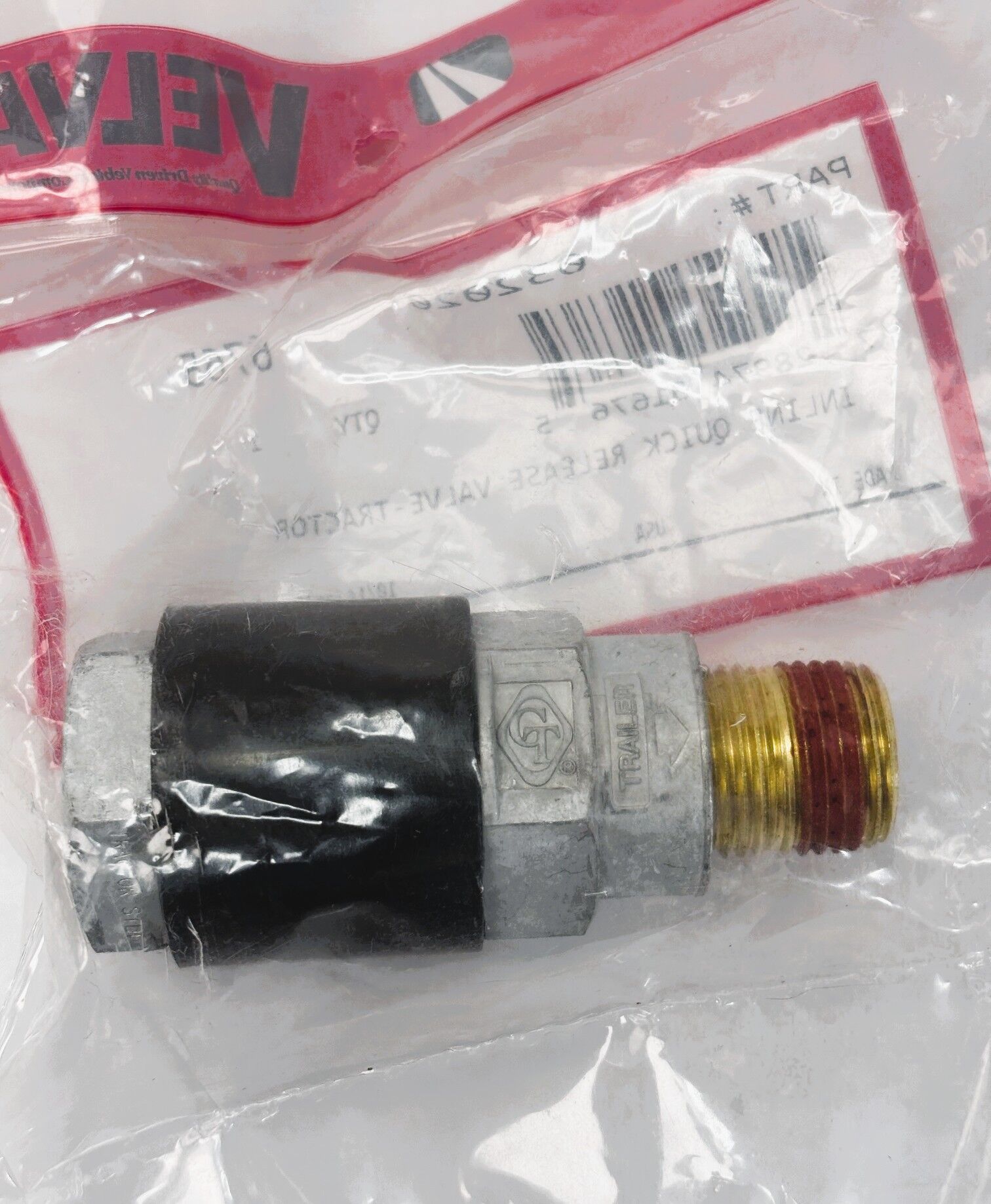 032020 In-Line Quick Release Valve 1-1/2" dia Velvac - Image 2
