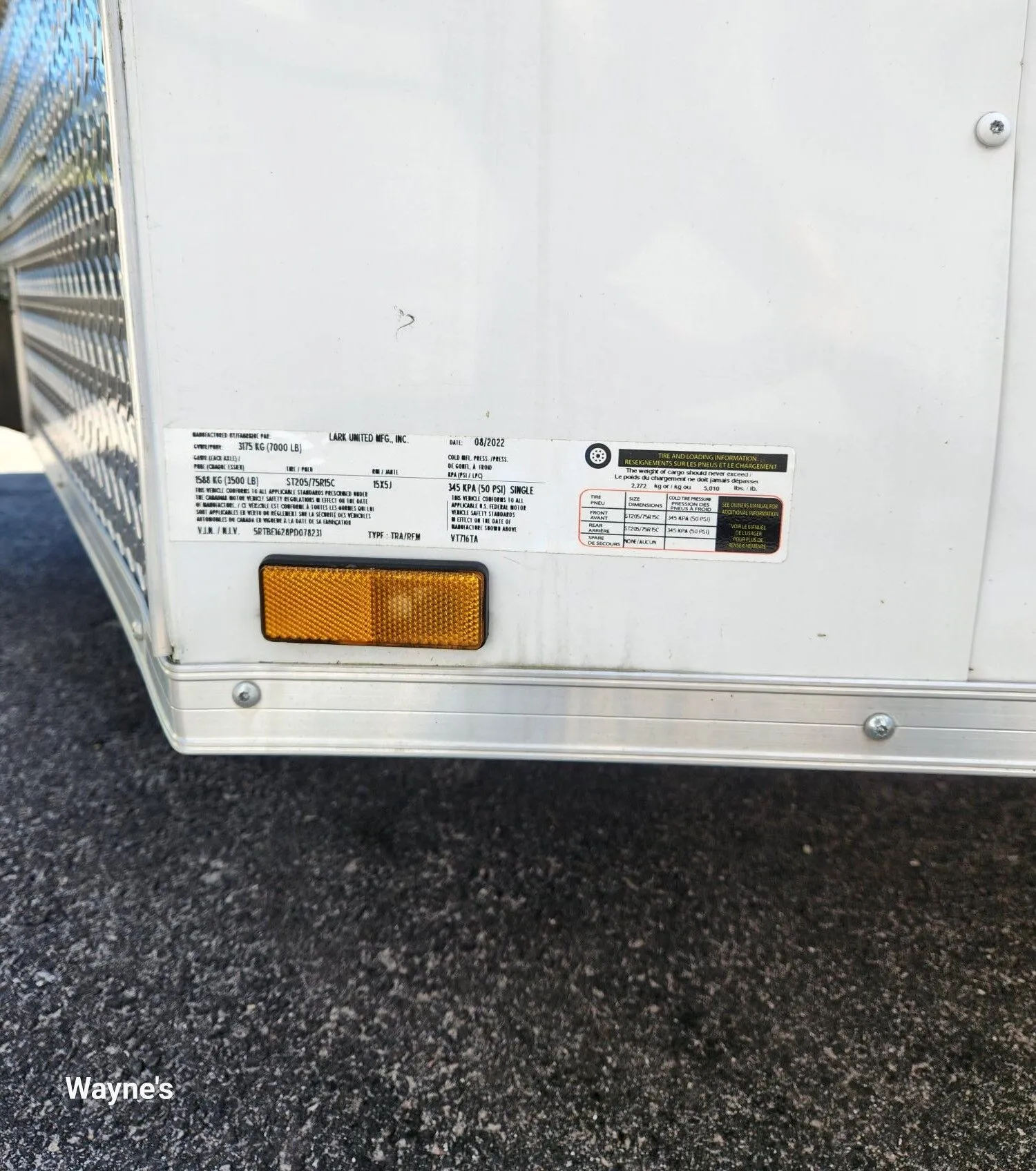 Lark Enclosed White Trailer 7 X 16 - Image 9