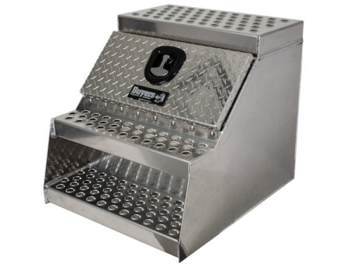 24x28x24 Inch Heavy Duty Diamond Tread Aluminum Step Box