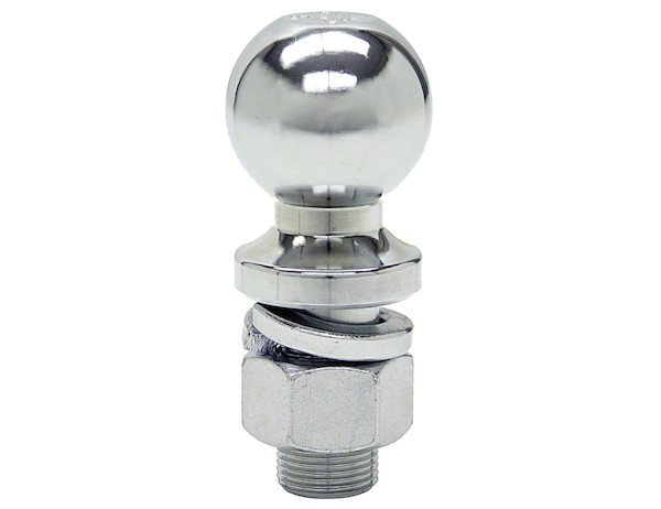 2 Inch Chrome Hitch Ball With 1 Inch Shank Diameter x 2-3/4 Inch Long