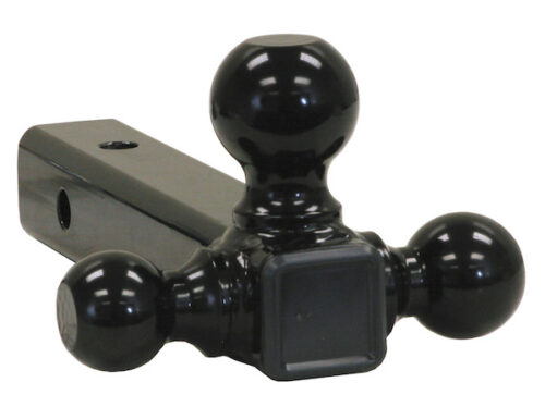 Tri-Ball Hitch-Solid Shank with Black Towing Balls