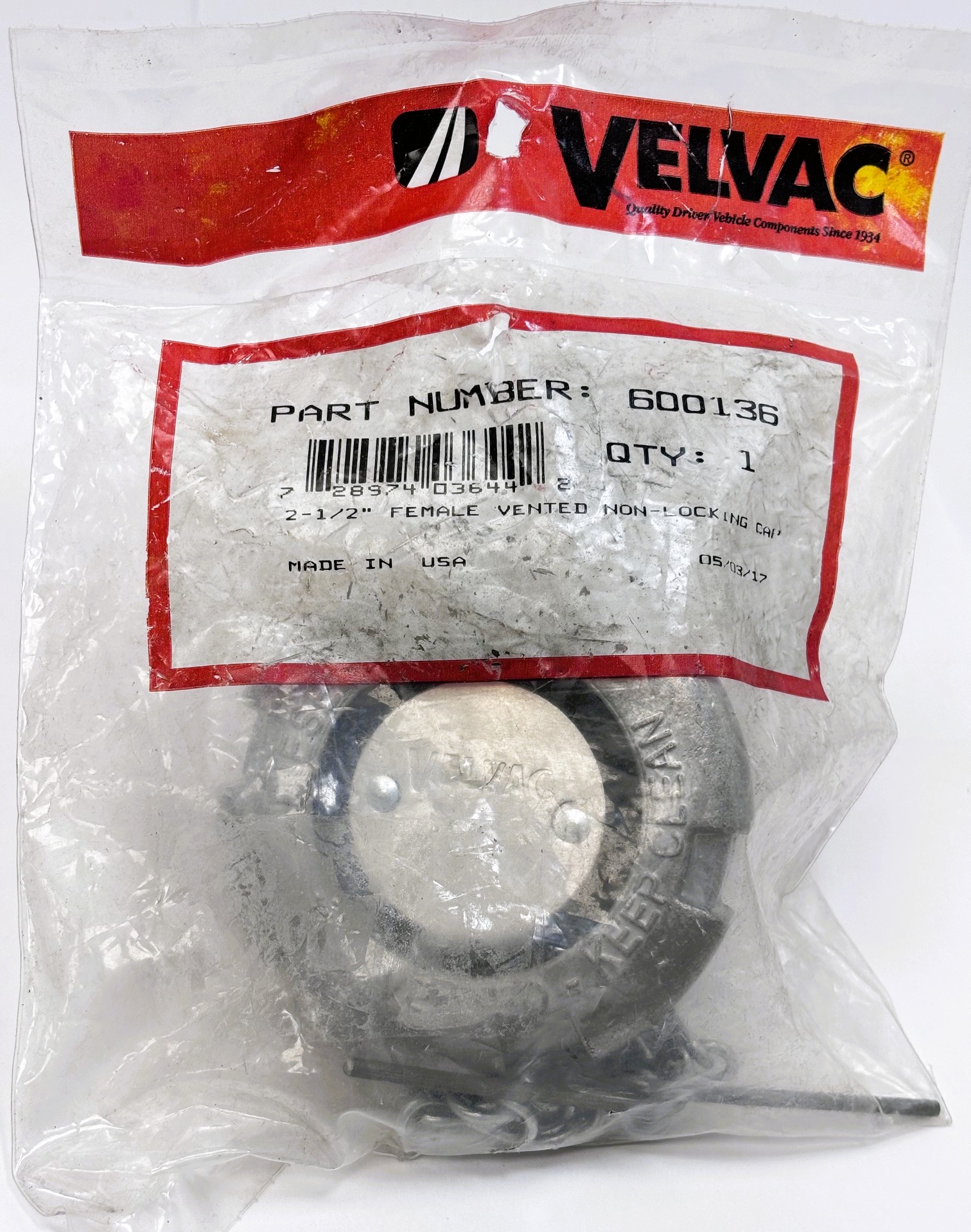 600136 Aluminum Non-Locking Fuel Cap 2-1/2" Velvac® - Image 6