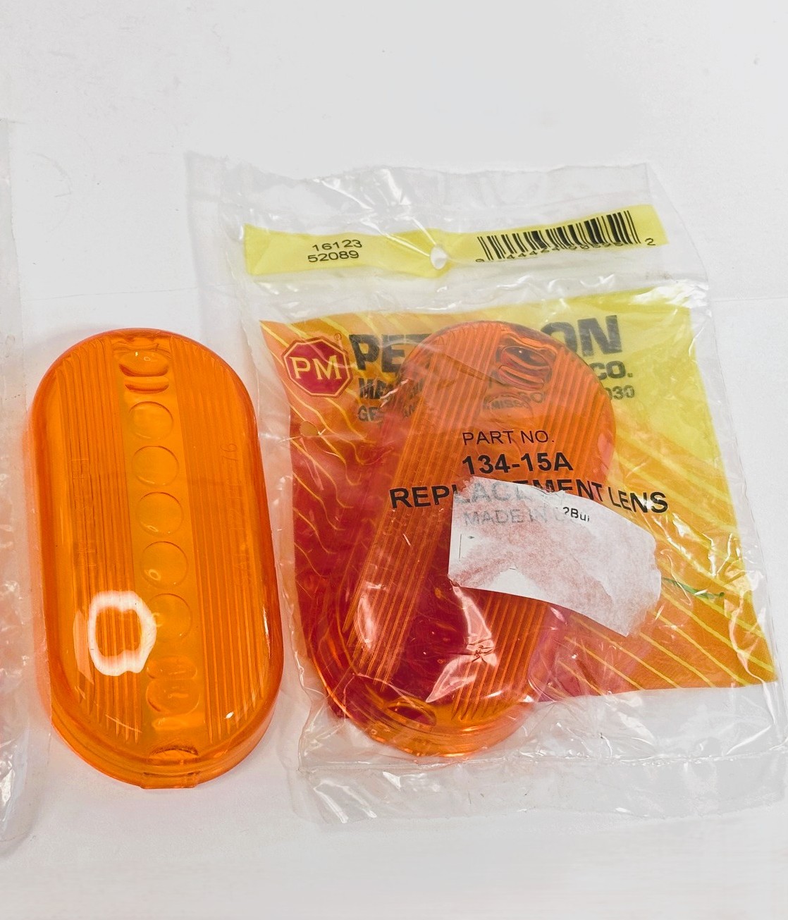 134-15A Amber Oblong Replacement Lens Peterson - Image 5