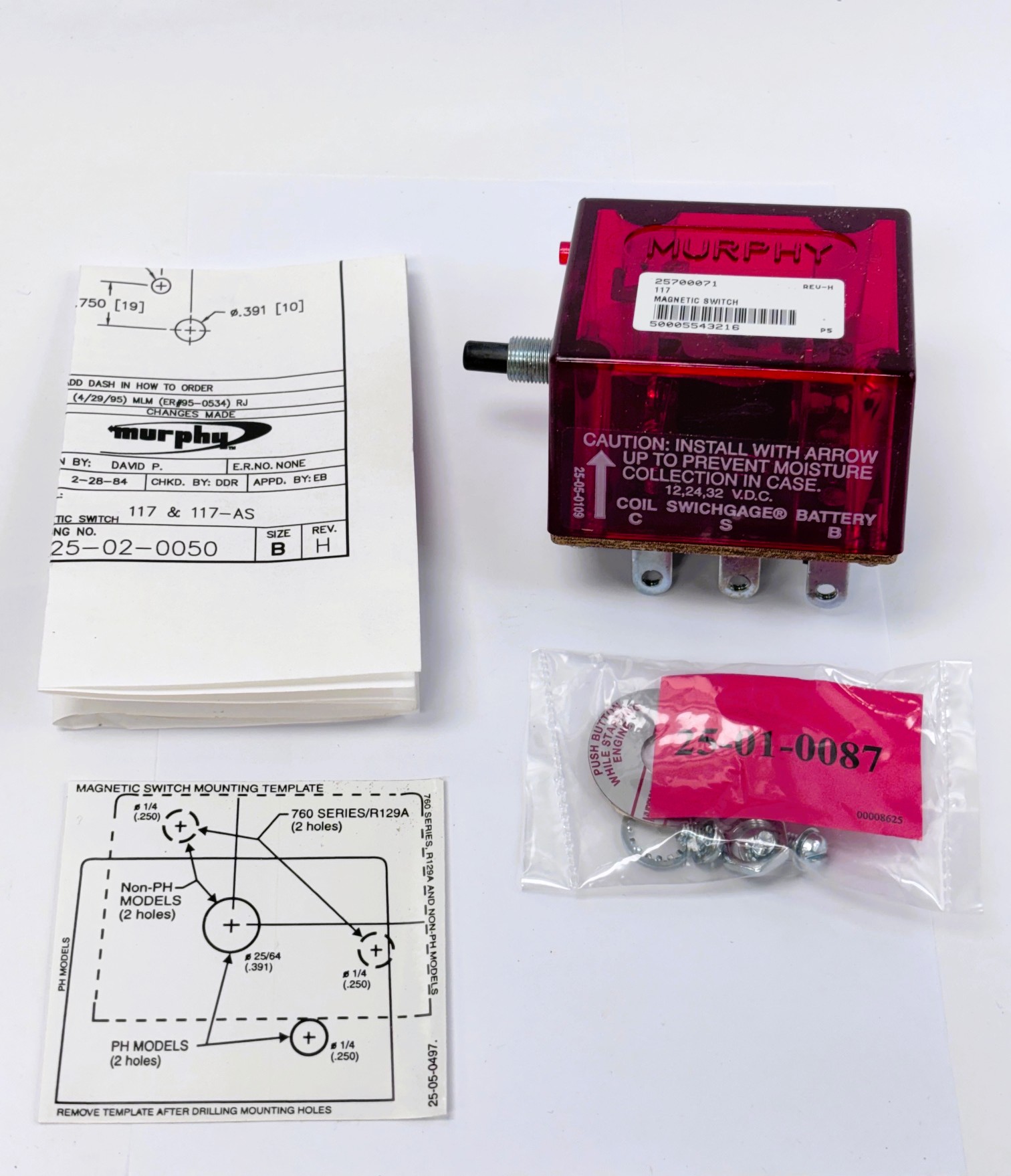 25700071 Magnetic Switch 12 -24 Volt - 117 Murphy
