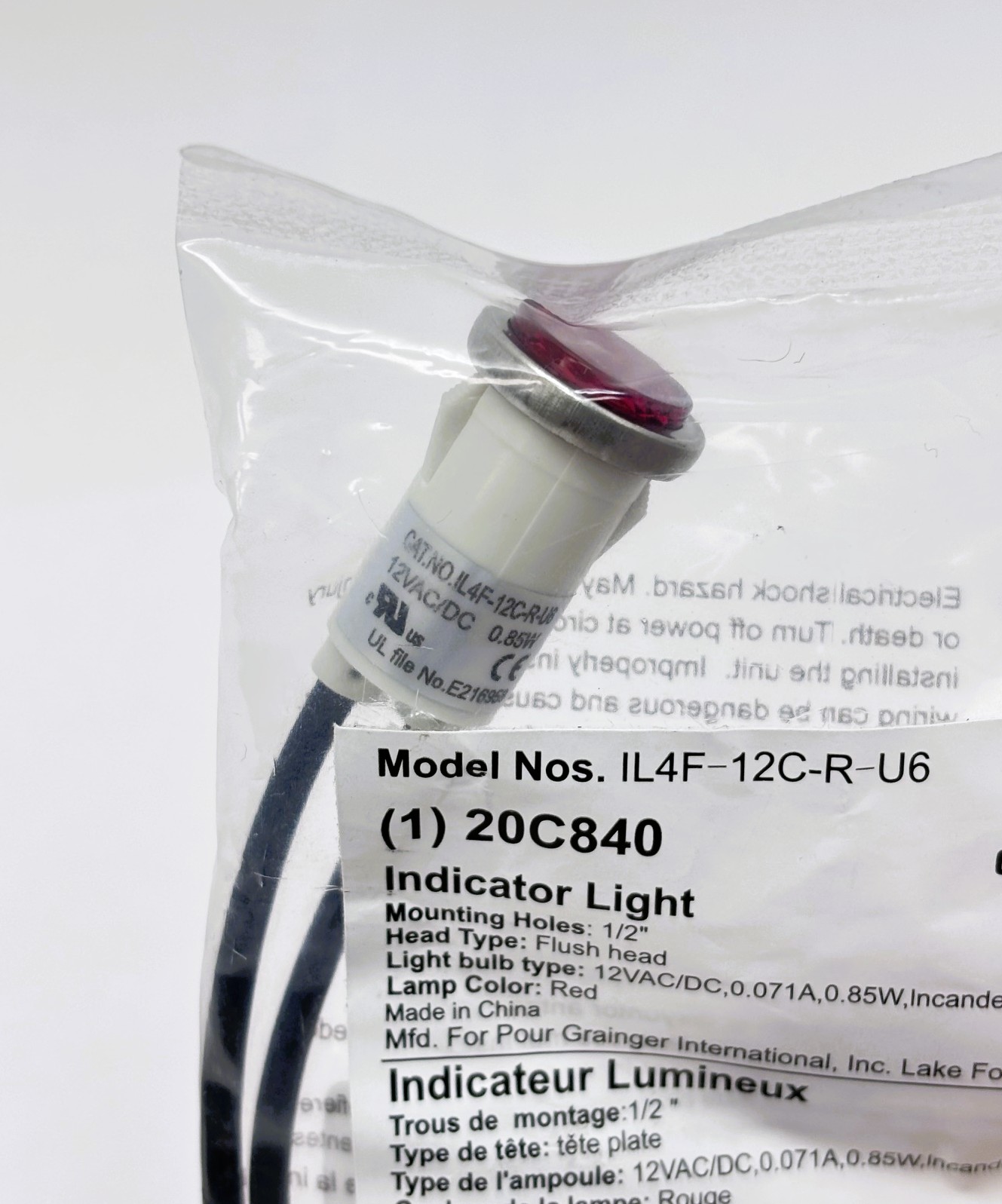 20C840 Indicator Flush Red Light - Image 2